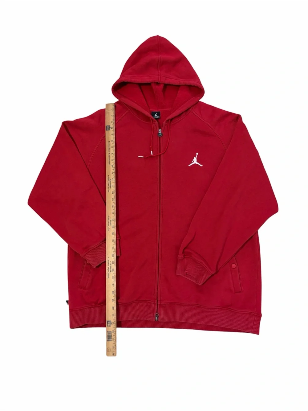 Jordan Is It The Shoes? Zip Up Hoodie Jacket Mens 2XL Red Basketball Fleece
